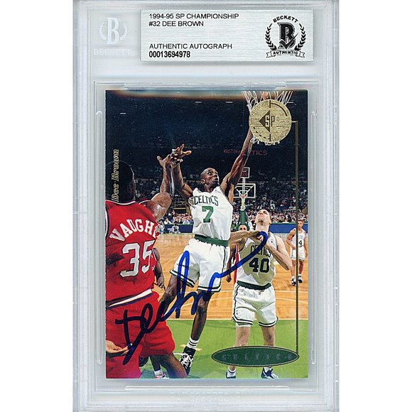 Dee Brown Signed Celtics 1994-95 SP Basketball Card Beckett BAS Autographed Slab - Picture 1 of 5